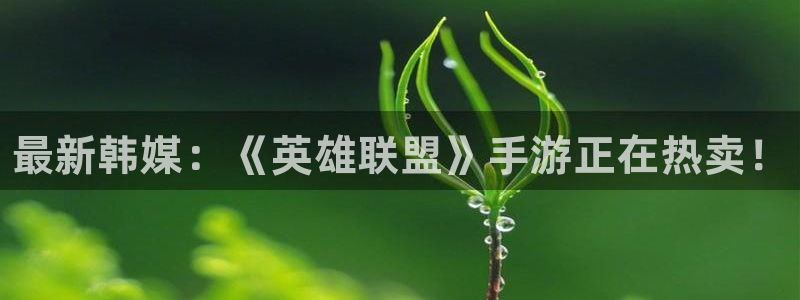 长征娱乐在线登录：最新韩媒：《英雄联盟》手游正在热卖！